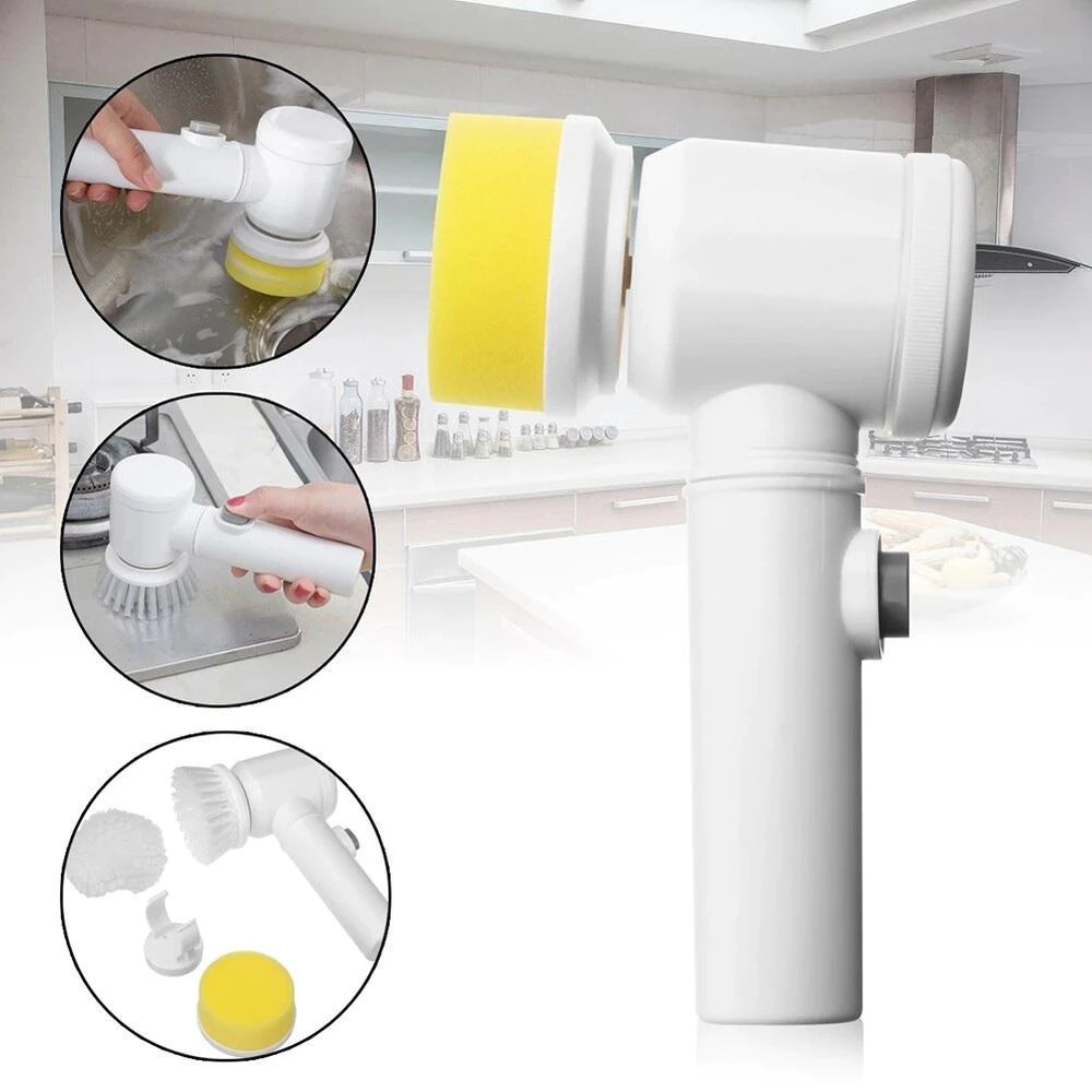 Escova de Limpeza Multifuncional Elétrica 5 em 1 Ferramenta Mágica